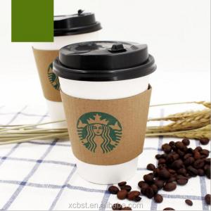 China paper coffee cup sleeve 7oz hot drink paper cups with handle big tea cup on sale