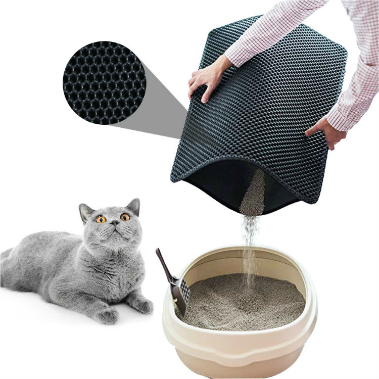 Buy cheap 75cm Black Hole Litter Mat EVA Double Layer Cat Litter Pad from wholesalers