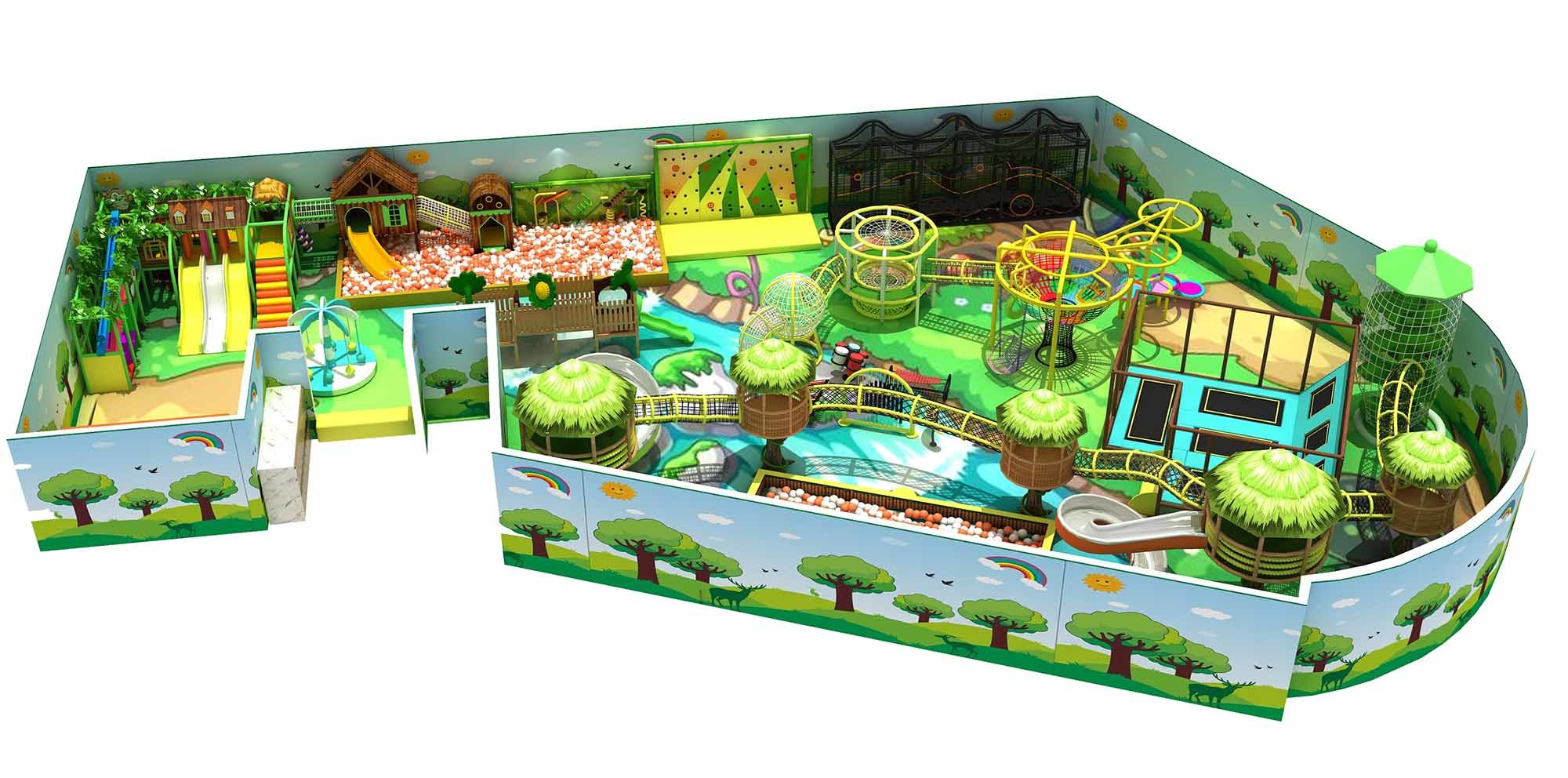 China Business Interactive Commercial Indoor Playground Equipment Jungle Theme on sale