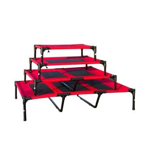  Red 1680D Elevated Dog Cot Bed 24in Heavy Duty Raised Dog Bed Manufactures