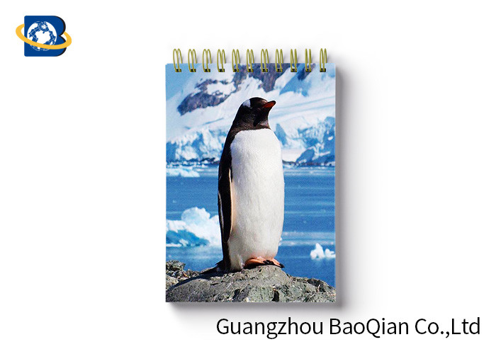 Penguin Image Notebook Custom Printed Spiral Notebooks 3D Cover High Definition