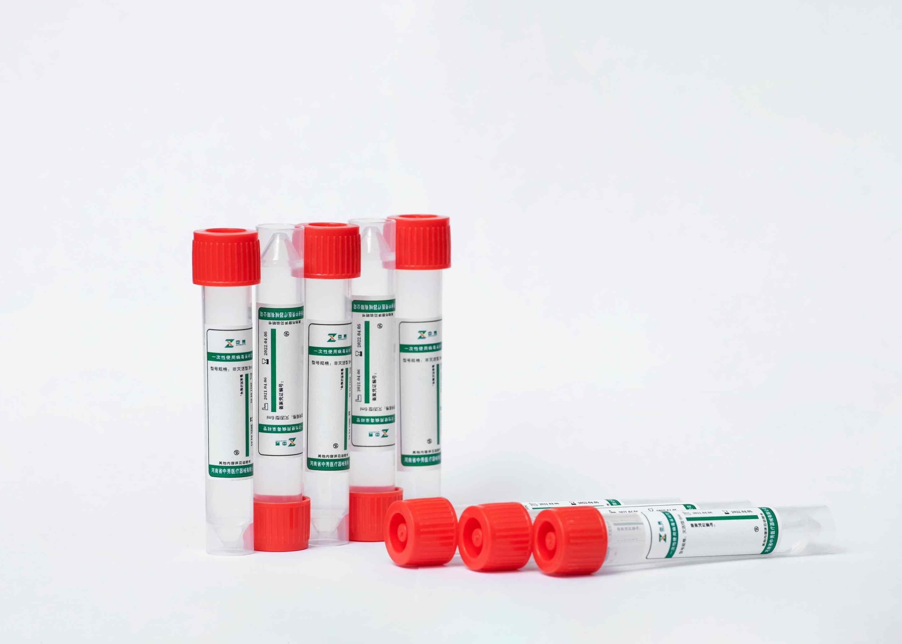  Red PE Cap Virus Sampling Tube Nasal Cavity / Oropharynx Virus Preservation Tube Manufactures