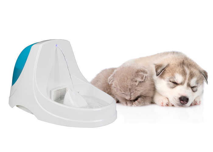  Blue LED Light Dog Drinking Fountain Parabolic Dynamic Flow Super Mute DC Pump Manufactures