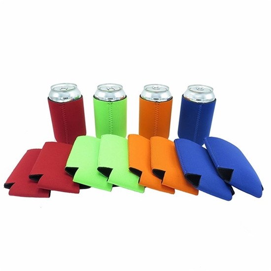  Qualified promotional foldable beer sleeve neoprene beer Can Cooler Holder size:10cmc*13cm  Material is neoprene Manufactures