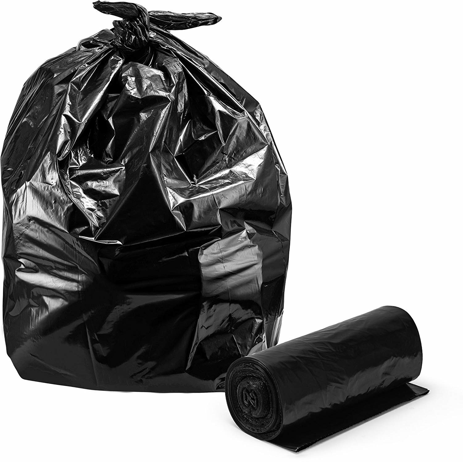Quality Star Sealed Heavy Duty Waste Bags , Customized Large Black Bin Bags Roll Packed for sale