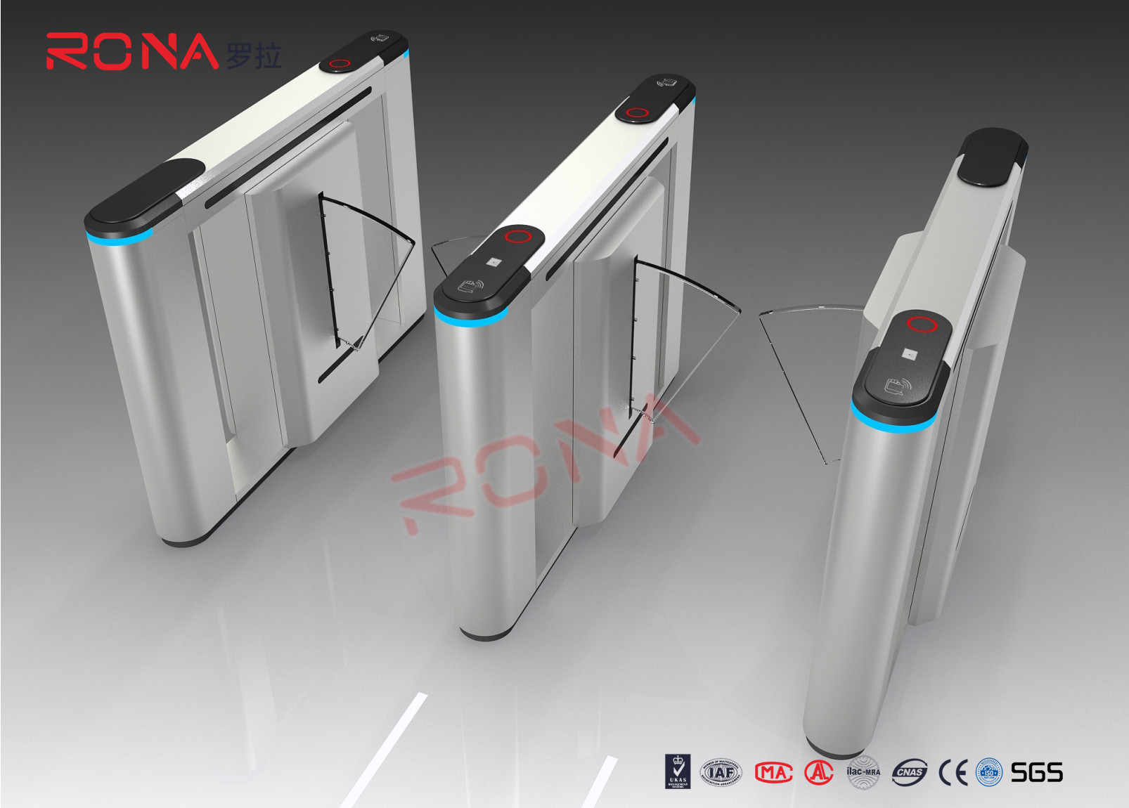  304 Stainless Steel Flap Turnstile Access Control For School Campus Scenic Area Community Manufactures