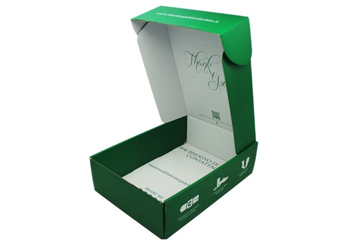 Quality Custom Printed Plain Cardboard Box , Green Postal Single Home Move Box for sale