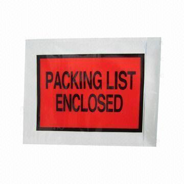 Quality Self-adhesive packing list envelope, used for postal service for sale