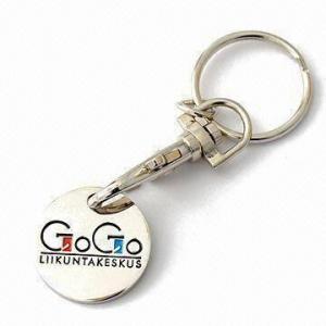  Metal Keychain with Iron Stamped Soft Enameled Coin, Made of Iron Manufactures