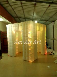  2.4 m x 2.4 m x 2.4 m ace air art inflatable wedding photo booth /inflatable led photobooth for weddings with best light Manufactures