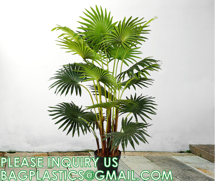Artificial Paradise Palm Tree 3Feet Fake Tropical Palm Tree, Faux Plants in Pot for Indoor Outdoor House Home