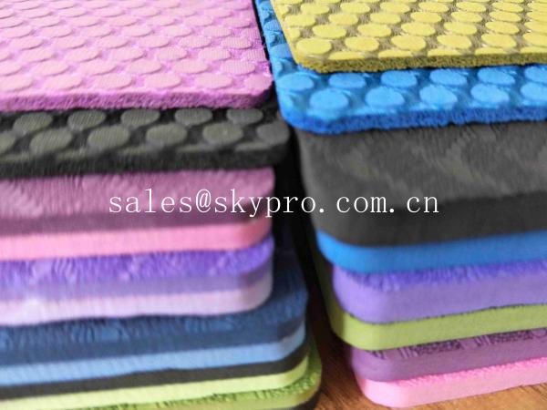 Quality No Smell Custom Print Double Layer EVA Foam Sheet Eco Anti Slip TPE Yoga Mat Colorful for sale