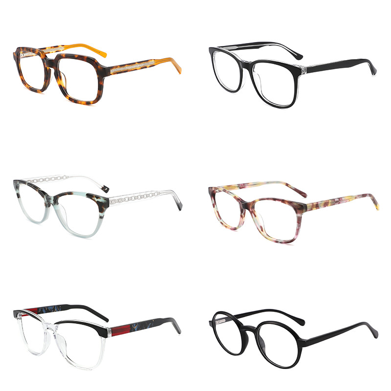  Customized Acetate Eyewear Frame Men Women Optical Geometric Manufactures