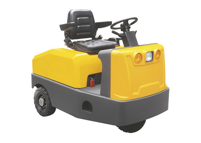 China Yellow 3 Ton Small Electric Tractor , Car Shape Battery Driven Electric Tow Tugs on sale