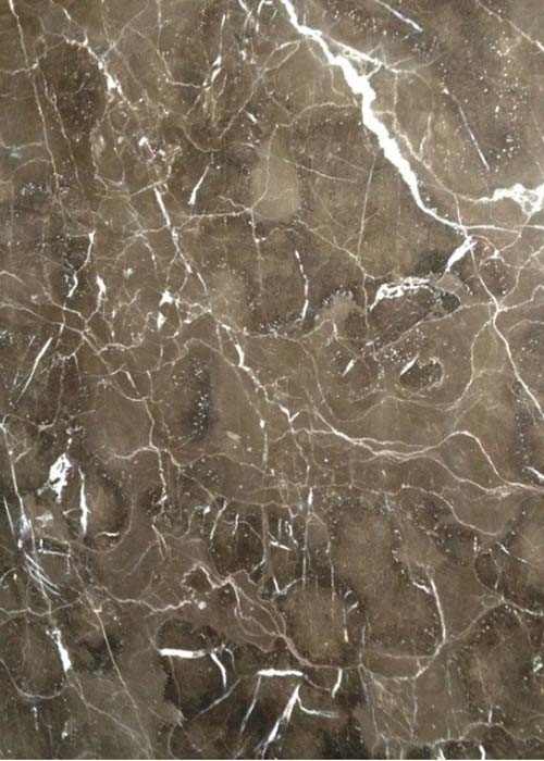 Quality Light / Dark Brown Gloss Marble Floor Tiles Indoor Decoration For Wall / Stair for sale