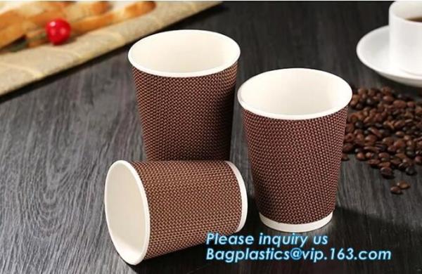 disposable cup/vending paper cup/custom coffee cups,ripple wall disposable paper cup custom logo printed hot coffee cups