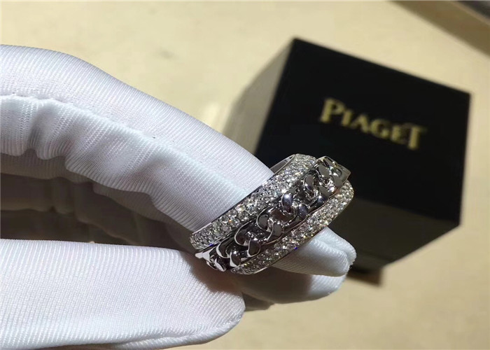  Piaget 18K Gold Diamond Ring , Luxury 18K White Gold Diamond Band diamond jewelry factory Manufactures