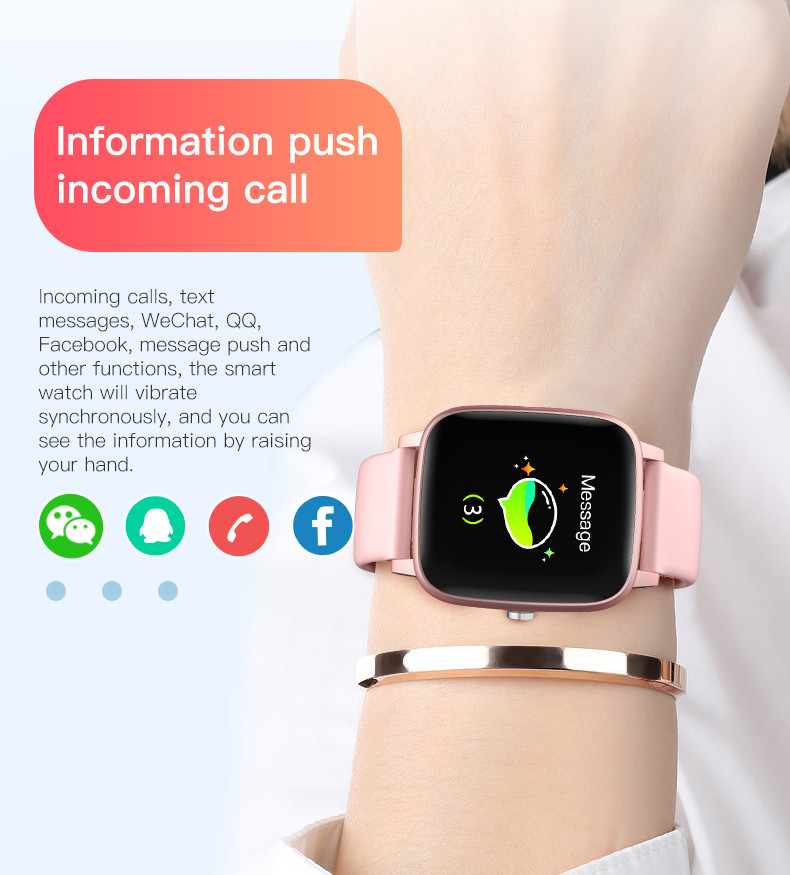 1.54" Full Touch Color Screen RTK8762 Women Bluetooth Watch