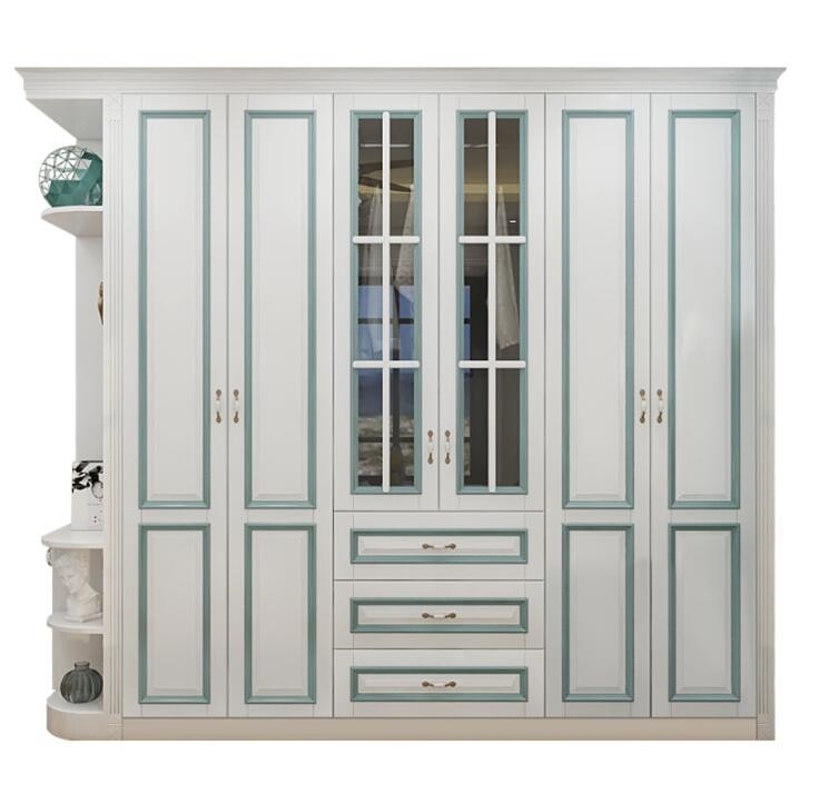 China 220cm Solid Wood Wardrobe Closet Corner Cabinet For Bedroom on sale