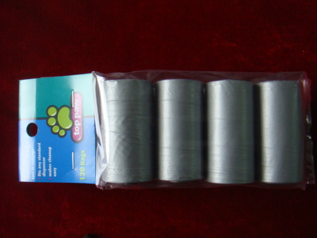 Disposable Dog Waste Bags, 4 rolls In a OPP Header Bag