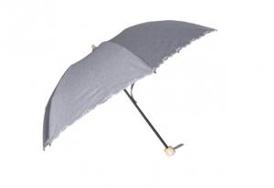  6 Ribs Super Mini Grey Manual Open Umbrella Plastic Cap Water Repellent Fabric Manufactures