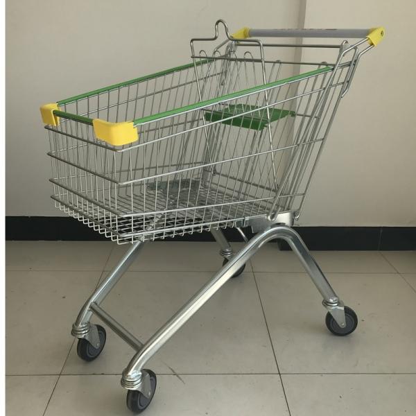 Quality Heavy Duty Shopping Cart Trolley 125L Capacity 4 wheels Steel Material for sale