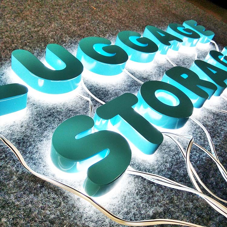  3D Shape Color Paint Metal Letters With Lights Outdoor Advertising Manufactures