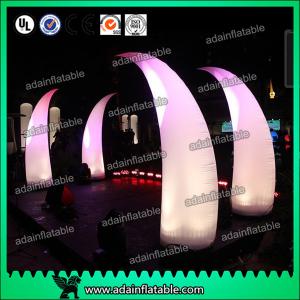  3M Romantic Wedding Event Entrance Inflatable White Lighting Inflatable Tusks Manufactures