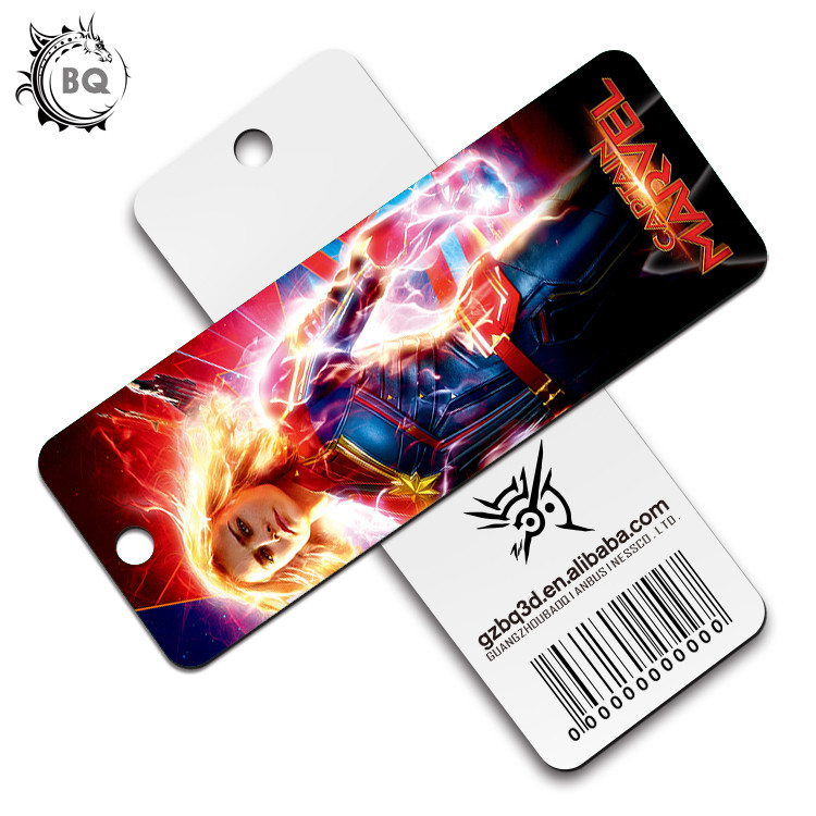  Custom Lenticular Promotional 3d Holographic Bookmarks 0.6mm PET+157g Coated Paper Manufactures