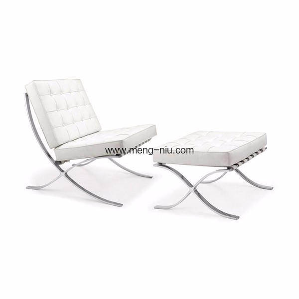 China New design Modern Classic Home Office Furniture Stainless Steel Barcelona Lounge Chair on sale