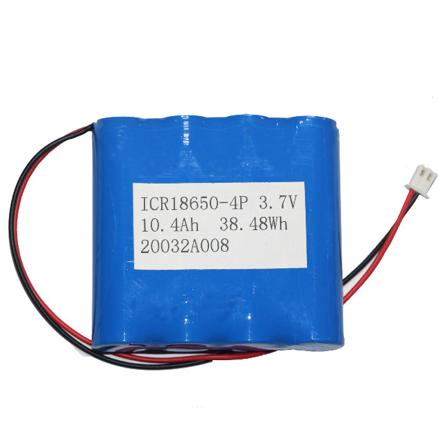  10.4Ah 18650 3.7 Volt Battery CC CV Shrinked PVC For Desktop Fan Manufactures