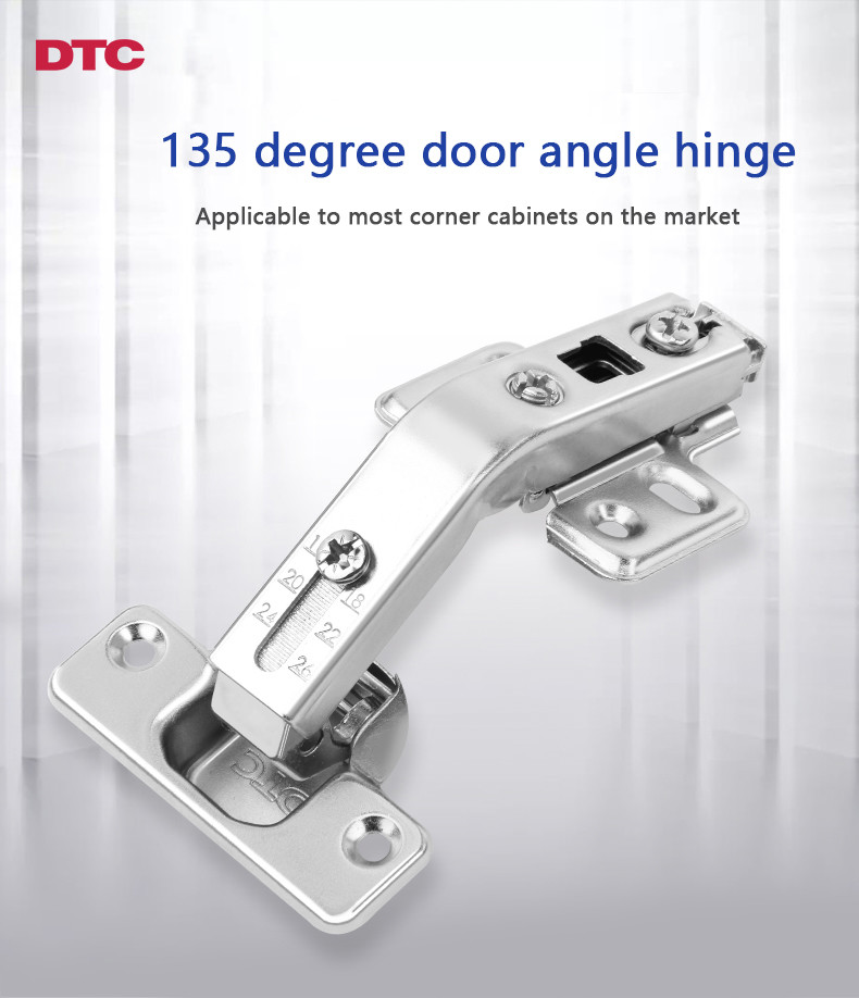China 135 Degree Open Hydraulic Concealed Hinges Kitchen Cabinet Corner Door on sale