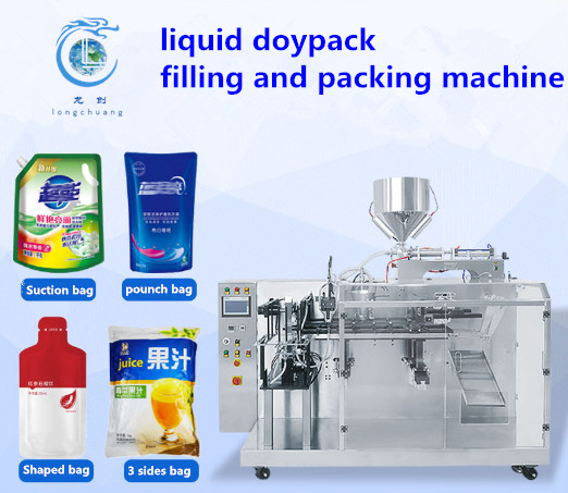 China Washing Liquid Stand-Up Pouch Packing Machine Detergent Packing Machine Shampoo Zipper Bag Automatic Packaging Machine on sale