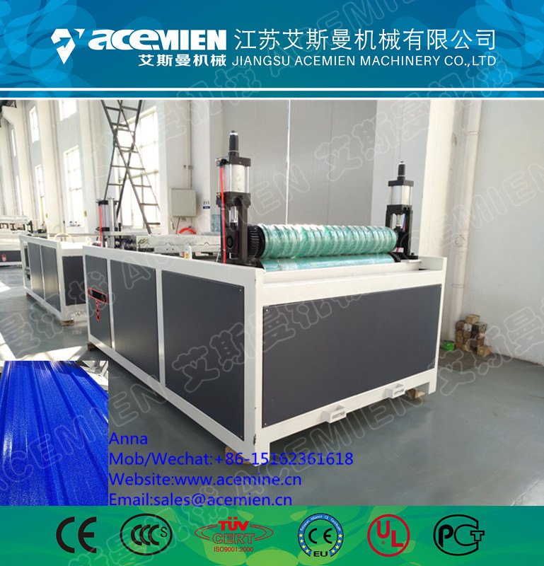  plastic glazed roof tile making machine PVC glazed roof plate extrusion line Manufactures