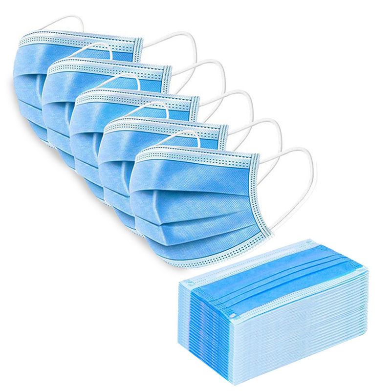  Liquid Proof Disposable Medical Mask , Anti Virus 3 Ply Non Woven Face Mask Manufactures