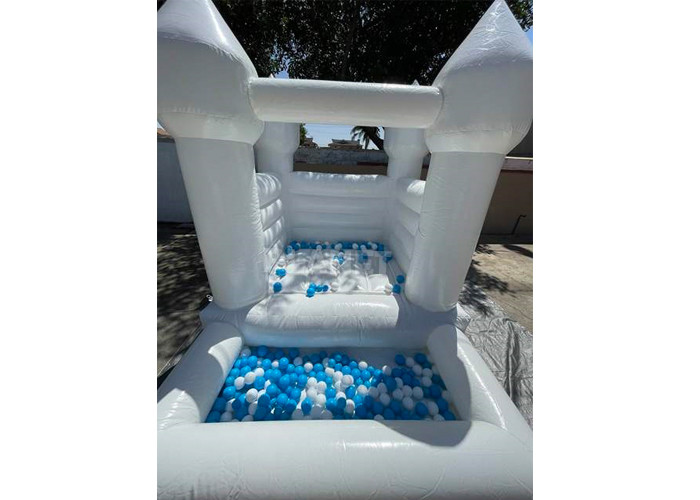  Mini Inflatable Bouncer Castle White Toddler Inflatable Bounce House With Ball Pit Pool Manufactures