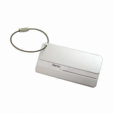  Matt Silver Metallic Luggage Tags with Cable Wire Manufactures