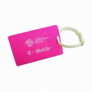  Rigid Hard PVC Luggage Tag with Plastic Strap Manufactures