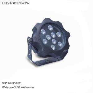  27W Black round waterproof IP65 LED Wall washer light for park or square Manufactures