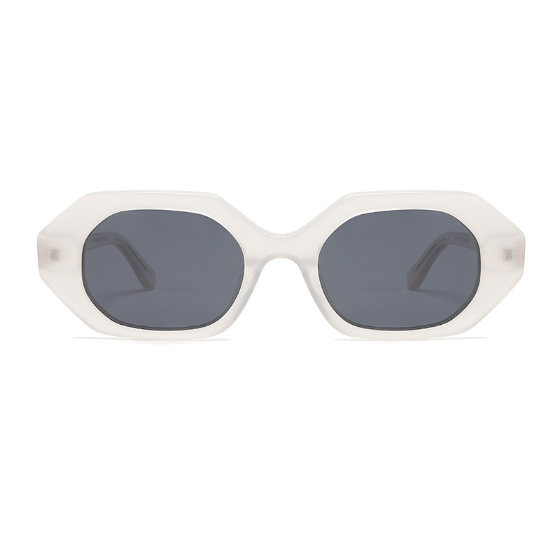  Polygonal frame Round Acetate Sunglasses Oval Lens Geometric Fashion Manufactures