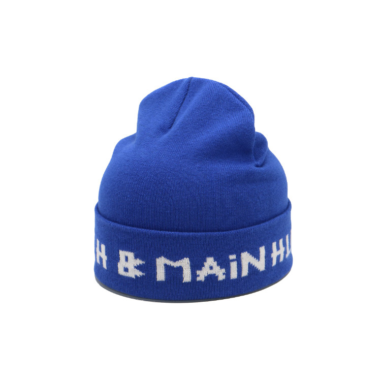 Buy cheap Casual Custom Beanie blue embroidery logo Hats Thick, Soft & Warm Chunky from wholesalers