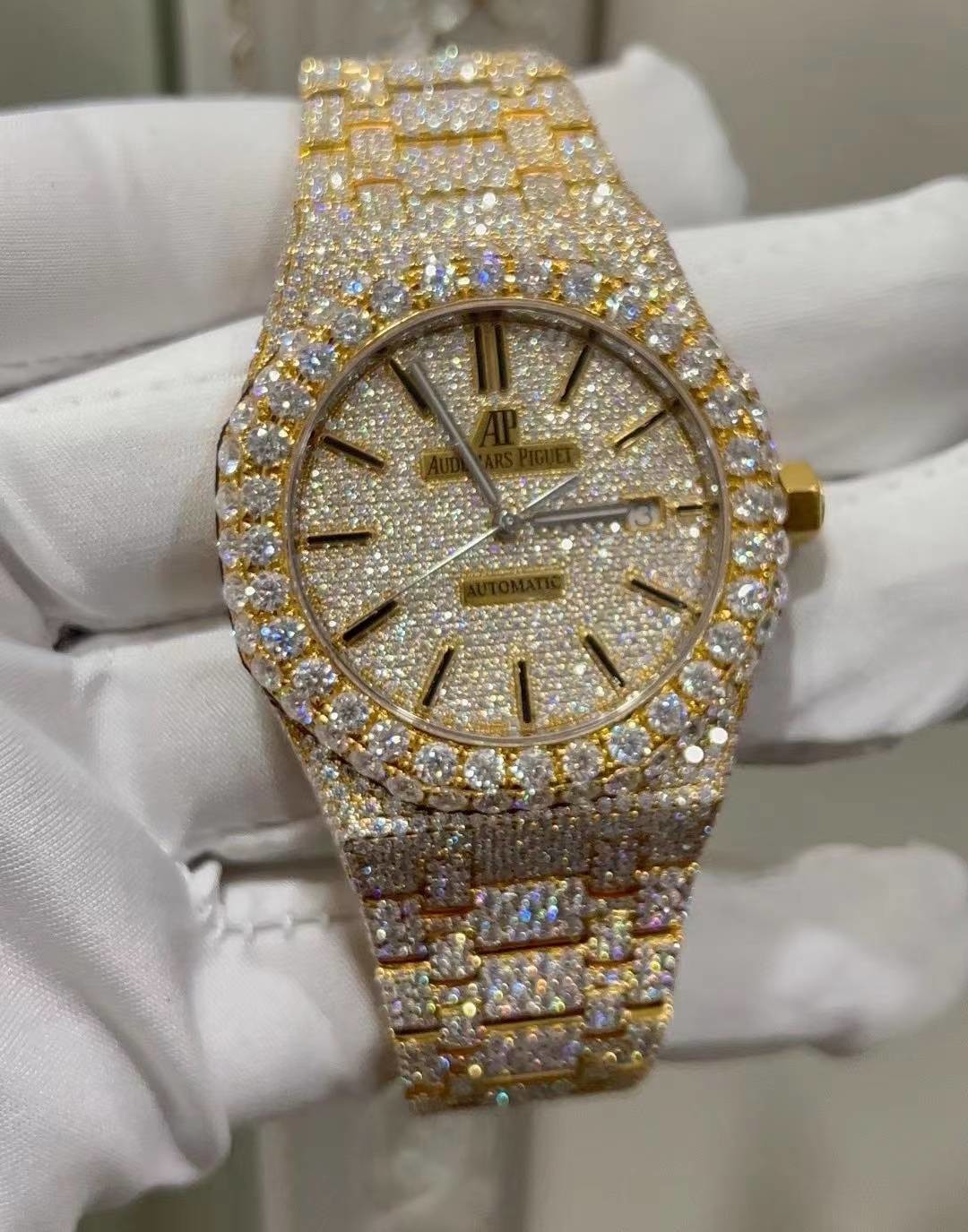 AP watch moissanite watch luxury vvs1 men watches diamond High end jewelry customization Custom moissanite watch Manufactures