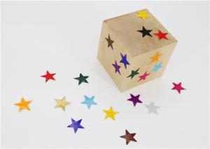 Mixed Size Star Gummed Paper Shapes 80GSM For Decoration Stick - Lick