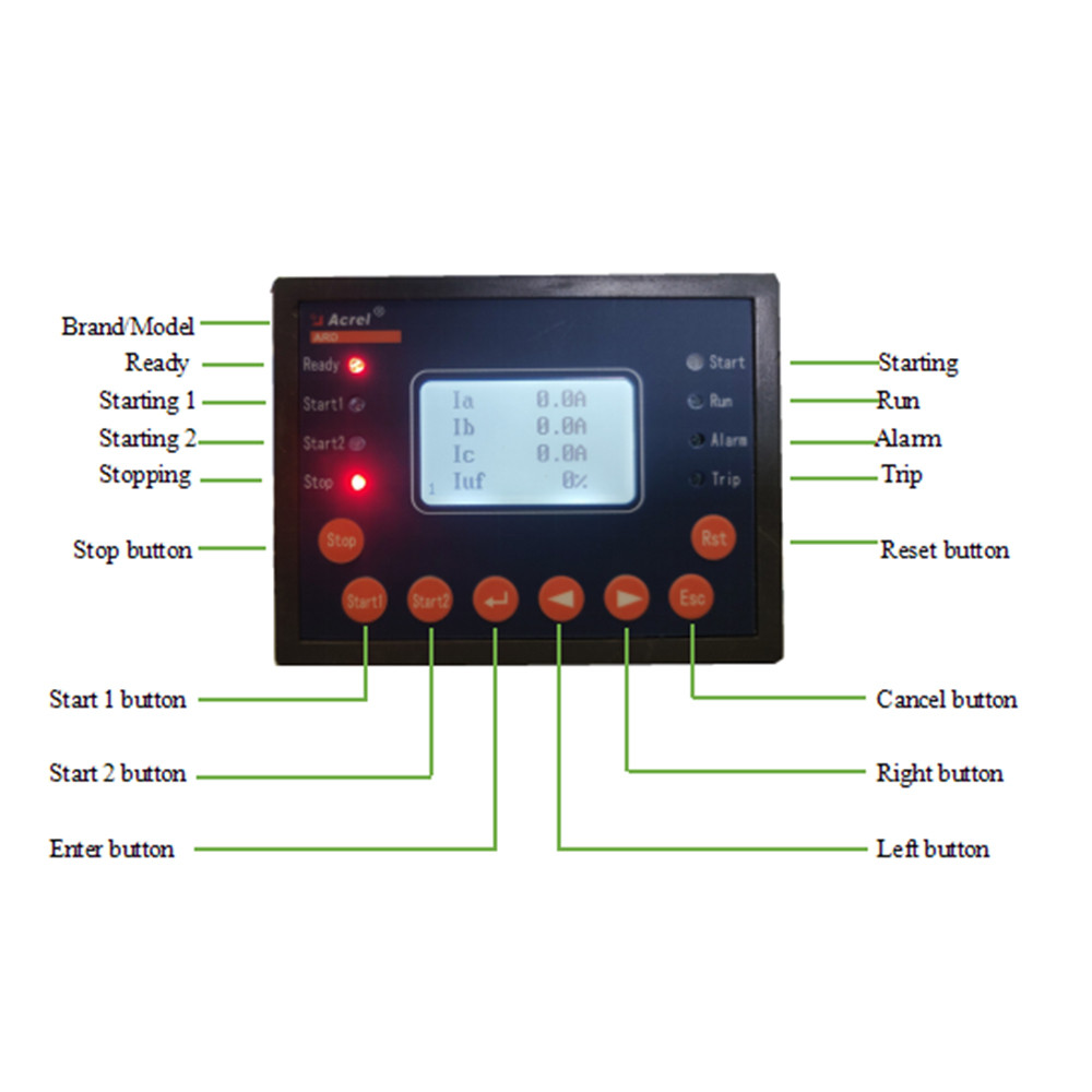  Acrel ARD2F-100 factory price Alarm optional function motor protection relay motor remote monitoring generator protect Manufactures