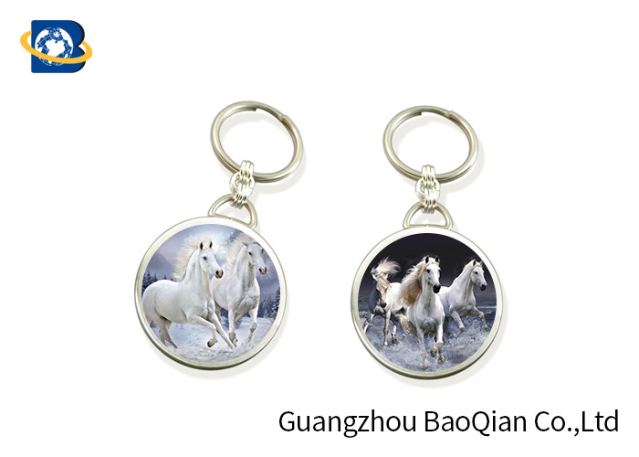  3D Lenticular Keychain Lovely Horse Keyrings Printing Services For Promotional Gift Manufactures