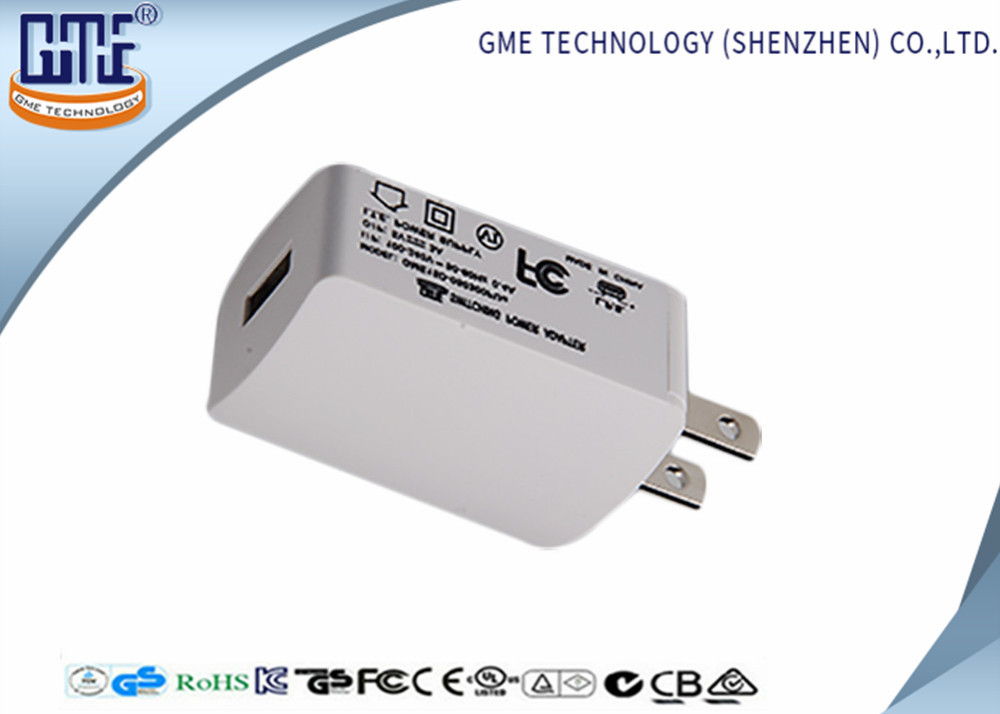  5V 2 A Universal USB Power Adapter White US Plug For Andriod Mobile Phone Manufactures