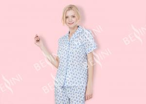  Printed Cotton Voile Soft Womens Pyjama Sets Two Pieces For Autumn Season Manufactures