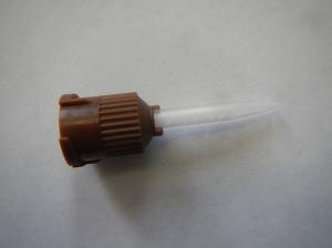  Dental Brown Mixing Tips for Temporary Cement 1:1 Ratio 50pcs Manufactures