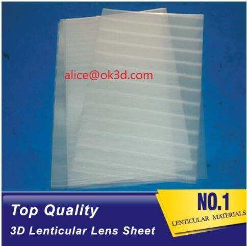  100LPI lens PET lenticular materials thinner lens 51x71cm,0.58mm 3D Lenticular  film materials for UV offset print Manufactures