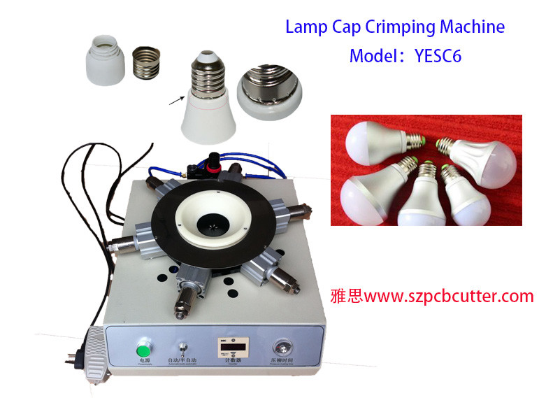 China LED Bulb Cap Lamp Cap Holder Crimping Machine For B22 E27 Bulb Cap on sale